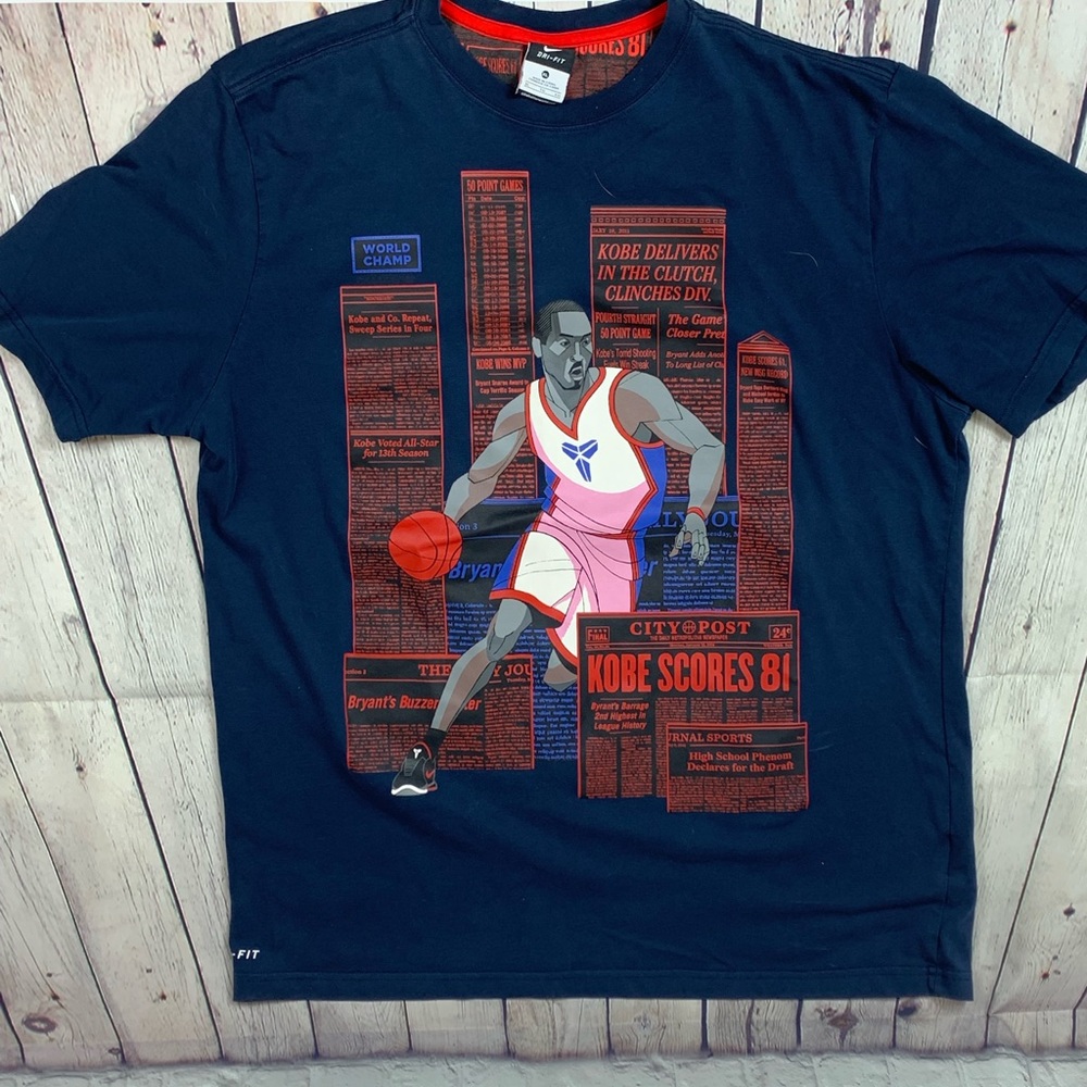 COPY - NIKE MEN'S DRI-FIT BLUE KOBE BRYANT SHIRT …